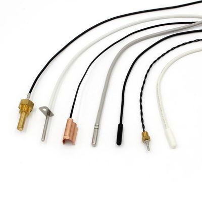 Air Conditioner NTC Probe Sensor , 10k Ohm Thermistor with Waterproof Copper Tube