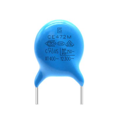 300VAC 472M Y2 Safety Capacitor Blue Color For Switching Power Supply