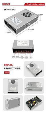 Outdoor Rainproof Switching Power Supply 12V 400w Led High Performance