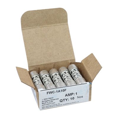 Excellent Cycling Capability And Performance Cramic Fuse Eaton Bussmann 10 X 38 Mm Ferrule Fuse FWC-1A10F