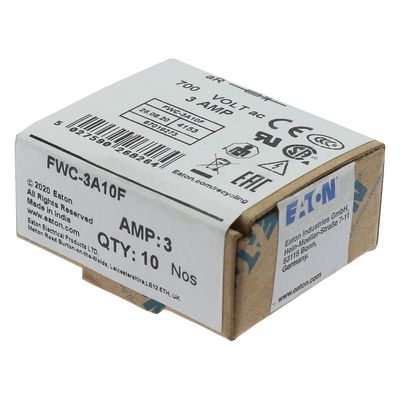 Excellent Cycling Capability And Performance Cramic Fuse Eaton Bussmann 10 X 38 Mm Ferrule Fuse FWC-3A10F