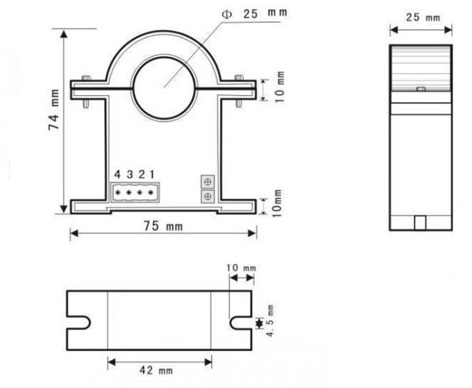 Good Linearity Hall Effect Current Sensor Bandwidth Fast Response