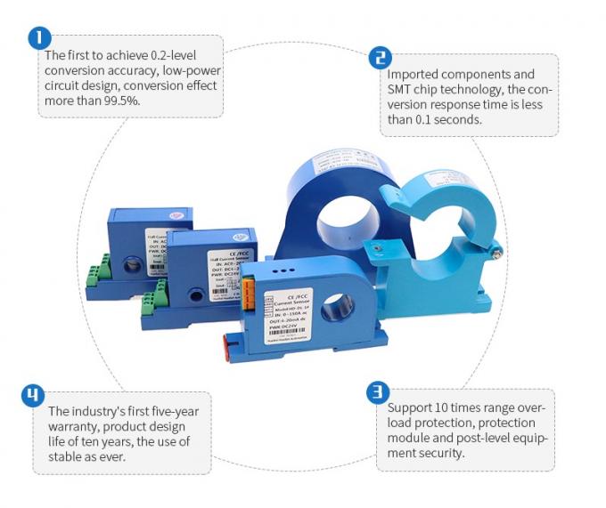 Good Linearity Hall Effect Current Sensor Bandwidth Fast Response